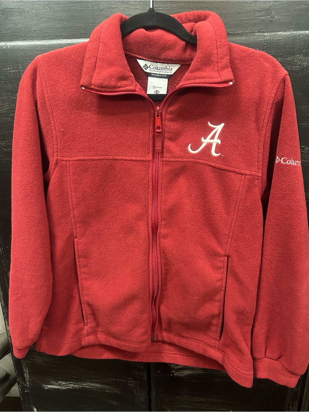 Columbia Alabama Kids Red Full-Zip Fleece Jacket